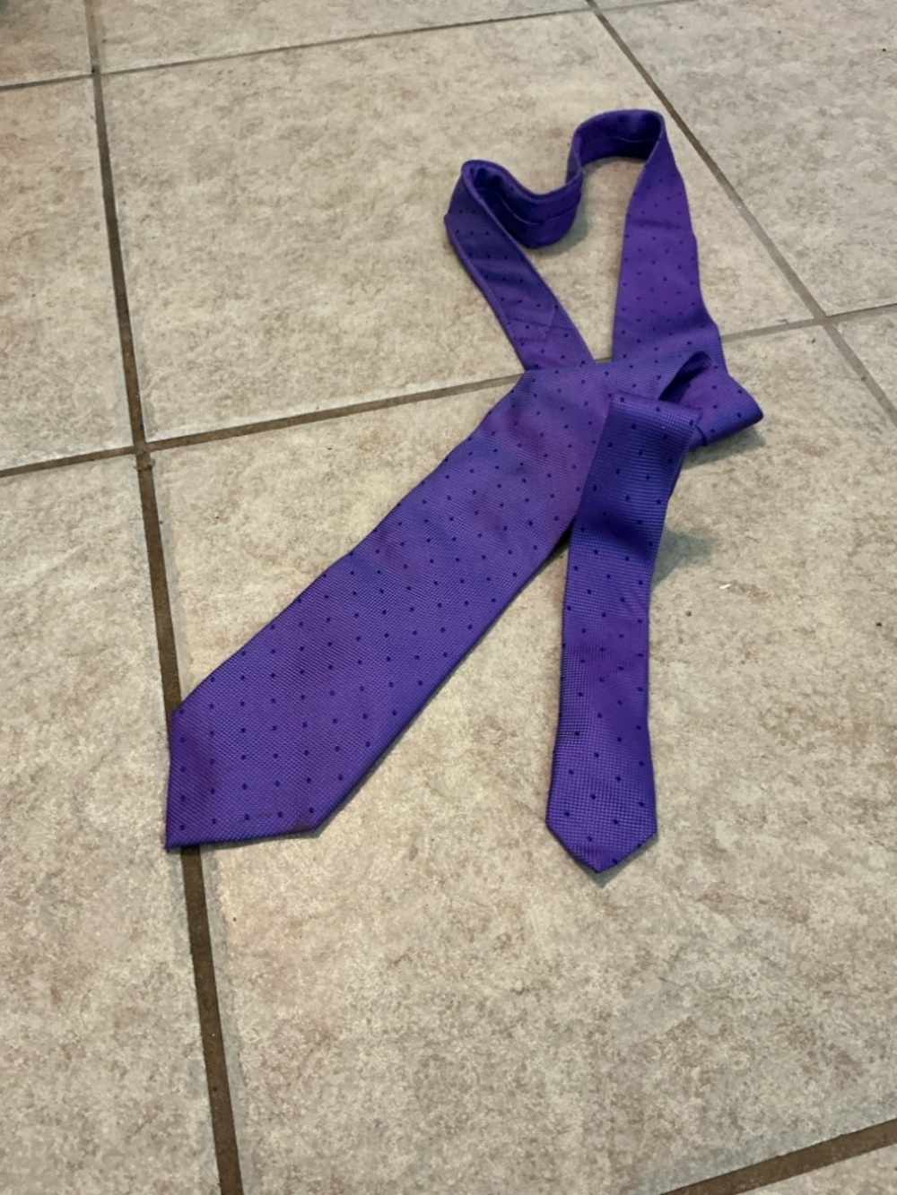 Purple Polka Dot Men's Necktie